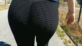 Sexy Mom Shows Off Her Big Ass In Public With A Wedgie