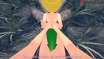 Tinker Bell Engages In Sexual Activity While Another Fairy Observes | Inspired By Peter Pan | Brief But Intense (Featuring Red Accents)