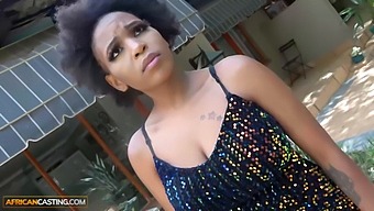 Black Female Model Gets Auditioned By Her Agent And Receives Oral Sex
