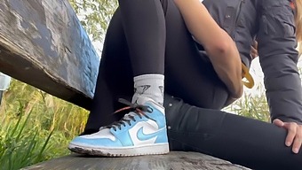 Brunette Babe Indulges In Solo Play In The Park - Pov With A Twist